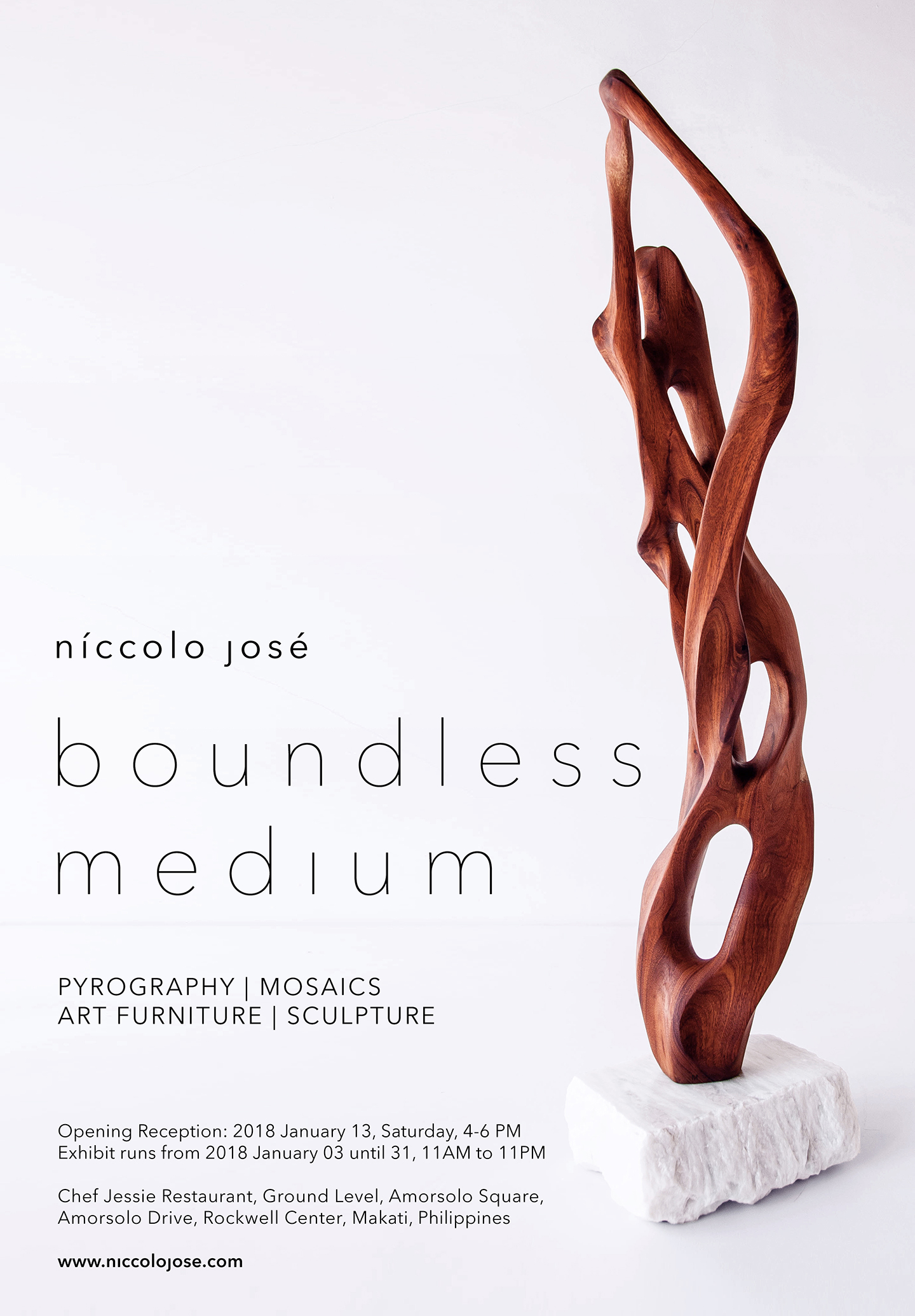 Níccolo José — The Dancer, Wood & Marble Sculpture, 2016