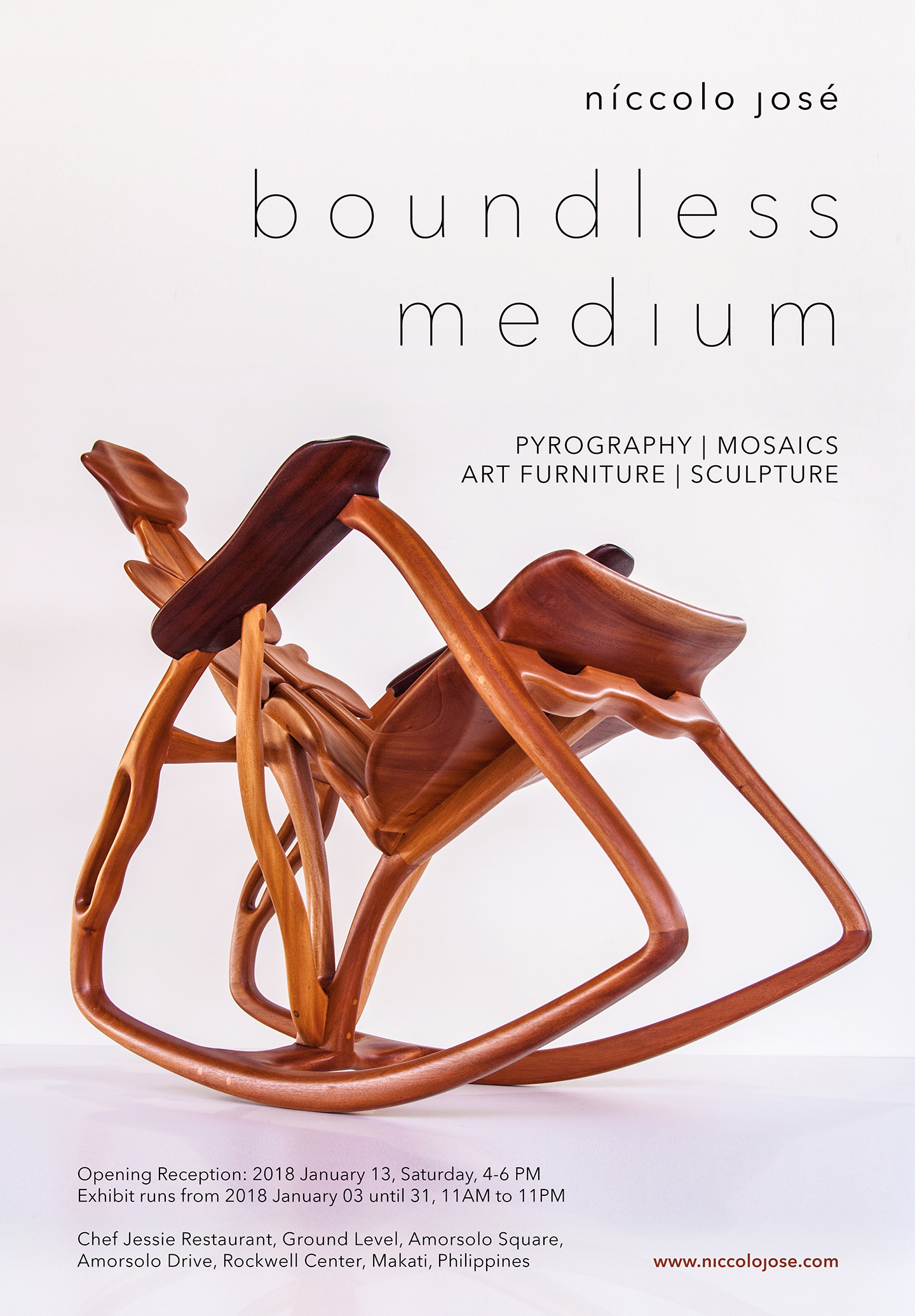 Níccolo José — Rachis Sano II Rocking Chair, Wood Sculptural Furniture, 2015